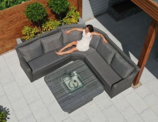 Vancouver Corner Sofa With Halifax Firepit Table 