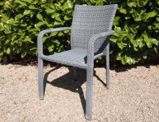 Oliveira Grey Rattan Weave Chair