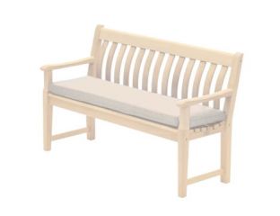 Alexander Rose Polyester 4Ft Bench Cushion Ecru - Cushion Only