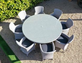 Cloud 8 Seat Round Rattan Garden Dining Set