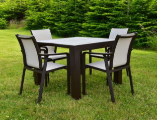 4 Seat Vegas Table with Pacific Chairs in Brown