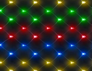 1.2 x 1.2m Chasing Net Light with 100 Multi-Col LEDs