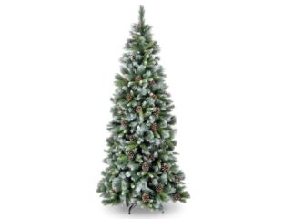 7.5ft (225cm) Frosted Glacier Hook-On Artificial Christmas Tree