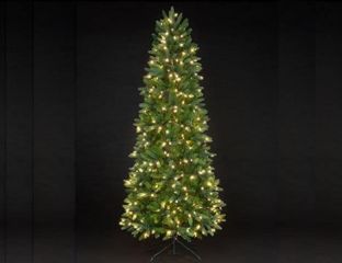 8ft (240cm) Pre-Lit Aspen Slim Pine