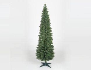 7ft (210cm) Wrapped Pencil Pine Artificial Christmas Tree