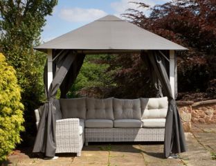 Vintage Metal Gazebo (2.5m x 2.5m) - Grey