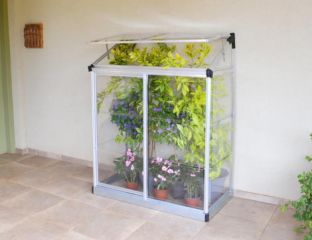 Lean-To Grow House 4' 2" - Silver Clear