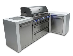 Mont Alpi - 805 6 Burner Deluxe Island with 90 Degree Corner