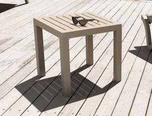Ocean Taupe Square Side Table