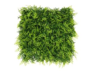 Outdoor Living Bushy Green Fern Wall Panel 1m x 1m (UV Resistant)
