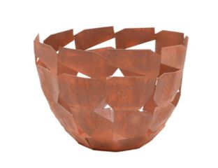 Outdoor Metal Industrial Firebowl in Rust