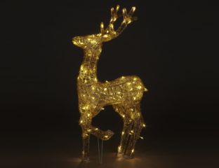 105cm Acrylic Standing Reindeer with 110 Warm White LED Lights