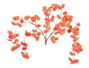 110cm (3.5ft) MultiBranch Red Hanging Cherry Blossom Branch