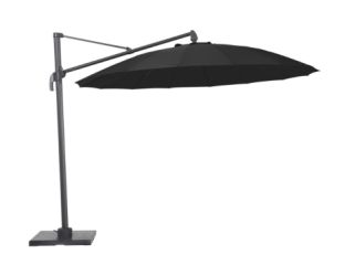 3.0m Round Aluminium Cantilever Parasol in Charcoal with 90kg Base
