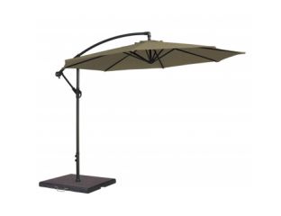 3m Round Cantilever Parasol and 50kg Base - Taupe