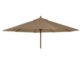 Alexander Rose Hardwood 3m Round Parasol with Pulley – Taupe