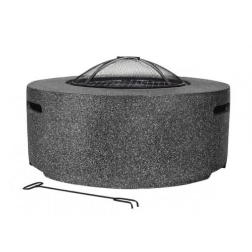 Cylinder Fire Pit - Dark Grey