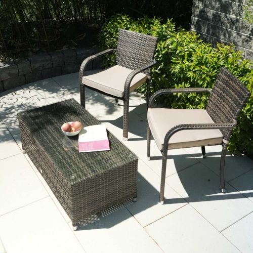 Cairo Coffee Table with Two Stacking Chairs