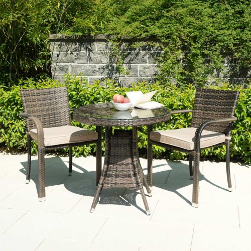 Cairo Bistro Set with Stacking Chairs