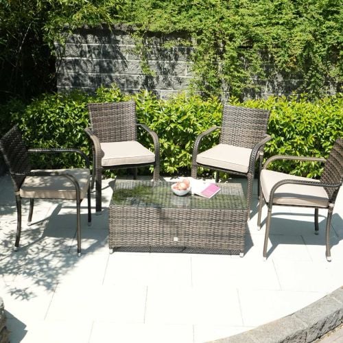 Cairo Coffee Table with Four Stacking Chairs