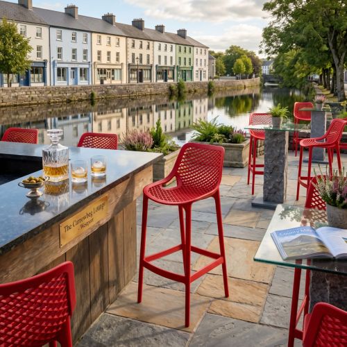Air 75cm Commercial Outdoor Bar Stool in Red