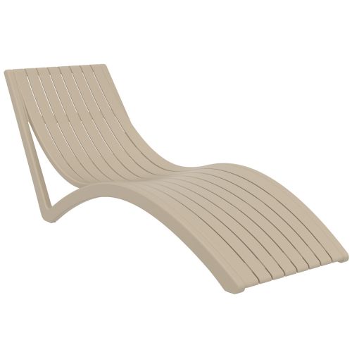 Slim Sunlounger - Taupe