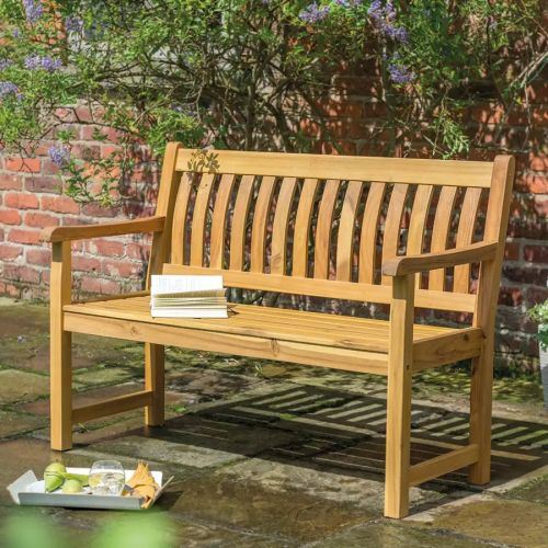 4ft (120cm) Chelsea Bench - Eucalyptus Wood with Natural Oil Finish