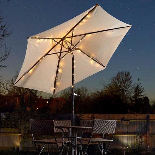 Solar Parasol String Lights