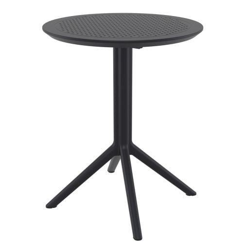 Sky 60cm Round Folding Table - Black