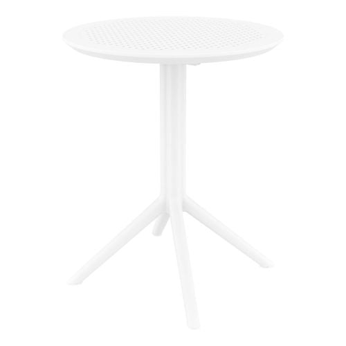 Sky 60cm Round Folding Table - White