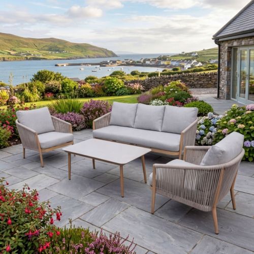 Sienna 3 Seat Sofa Set in Beige
