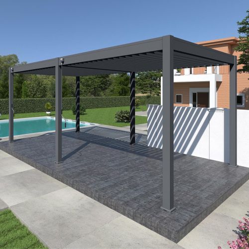 Ombrea Bio-Climatic 3m x 6m Freestanding Pergola - Anthracite