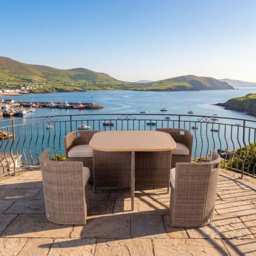 Porto 4 Seat Cube Rattan Bistro Set