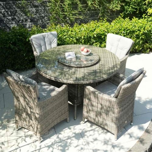 Adare 4 Seat Round Set with Lazy Susan