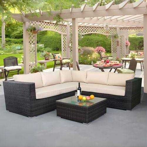 San Jose Rattan Garden Corner Sofa Set