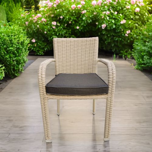Roma Stacking Chair with Seat Cushion
