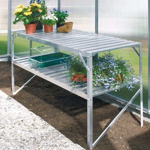 2 Tier Staging Aluminium - 4ft