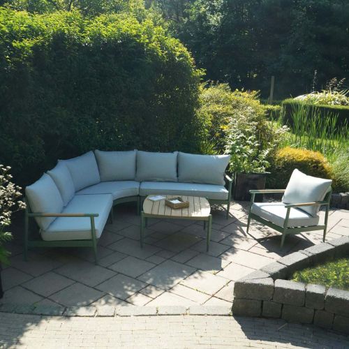 Emerald Corner Sofa Set with Single Armchair