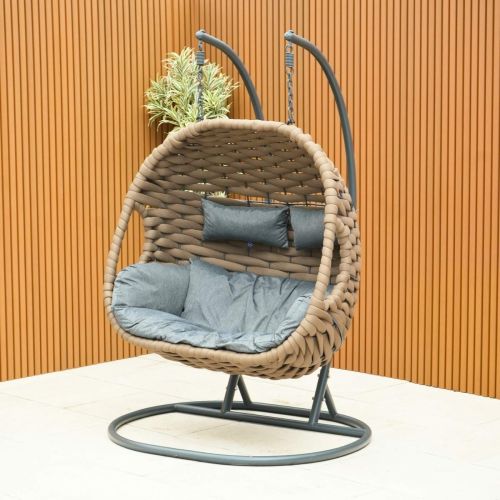Aranweave Rope Double Hanging Chair in Brown