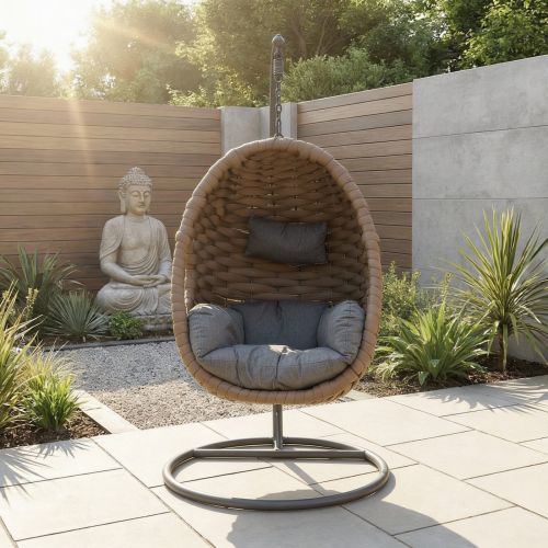 Aranweave Single Hanging Chair in Brown