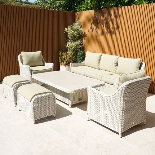 Connemara Rattan Lounge Set with Rectangular Rising Table