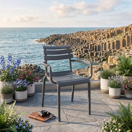 Paris Outdoor Garden Armchair - Dark Grey