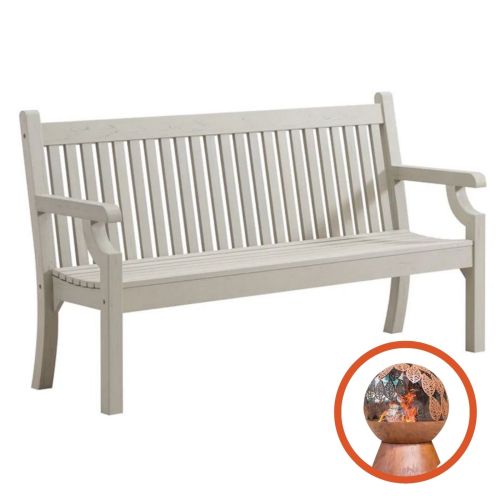 Winawood 3 Seat Sandwick Bench - Stone Grey