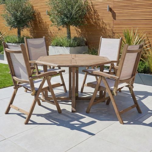Alexander Rose Sherwood Gateleg Table with 4 Barley Sling Chairs