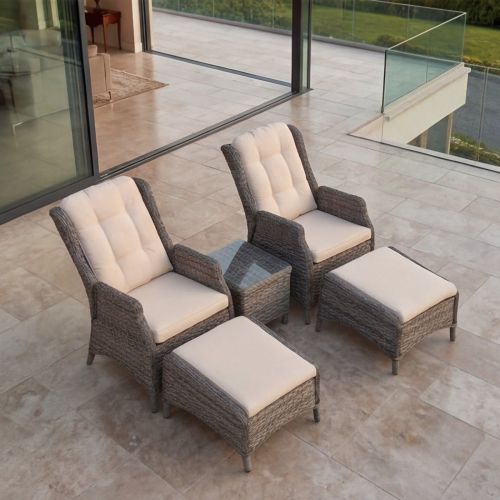 Boston Rattan Reclining Bistro Set