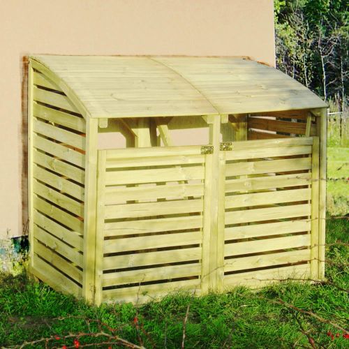 Wooden Double Bin Storage