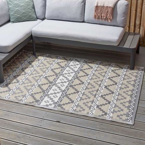 Alfresco Mats - Aztec - Slate - 150cm x 210cm