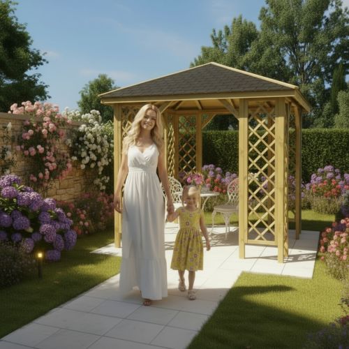 Ania Wooden Gazebo (2.4m x 2.4m)