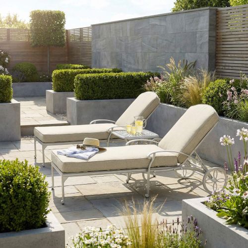 Capri Sunlounger Set with Side Table - Maize