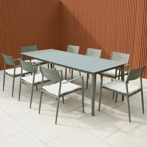 Jackson Clover Green 8 Seat Rectangular Set